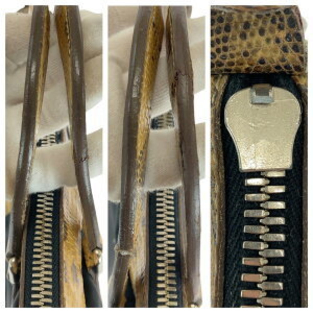 Prada Tessuto Triangular Black Nylon Python Tote … - image 5